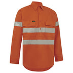 Hi Vis 2 Tone Closed Front Regular Weight Taped Shirt - Workwear