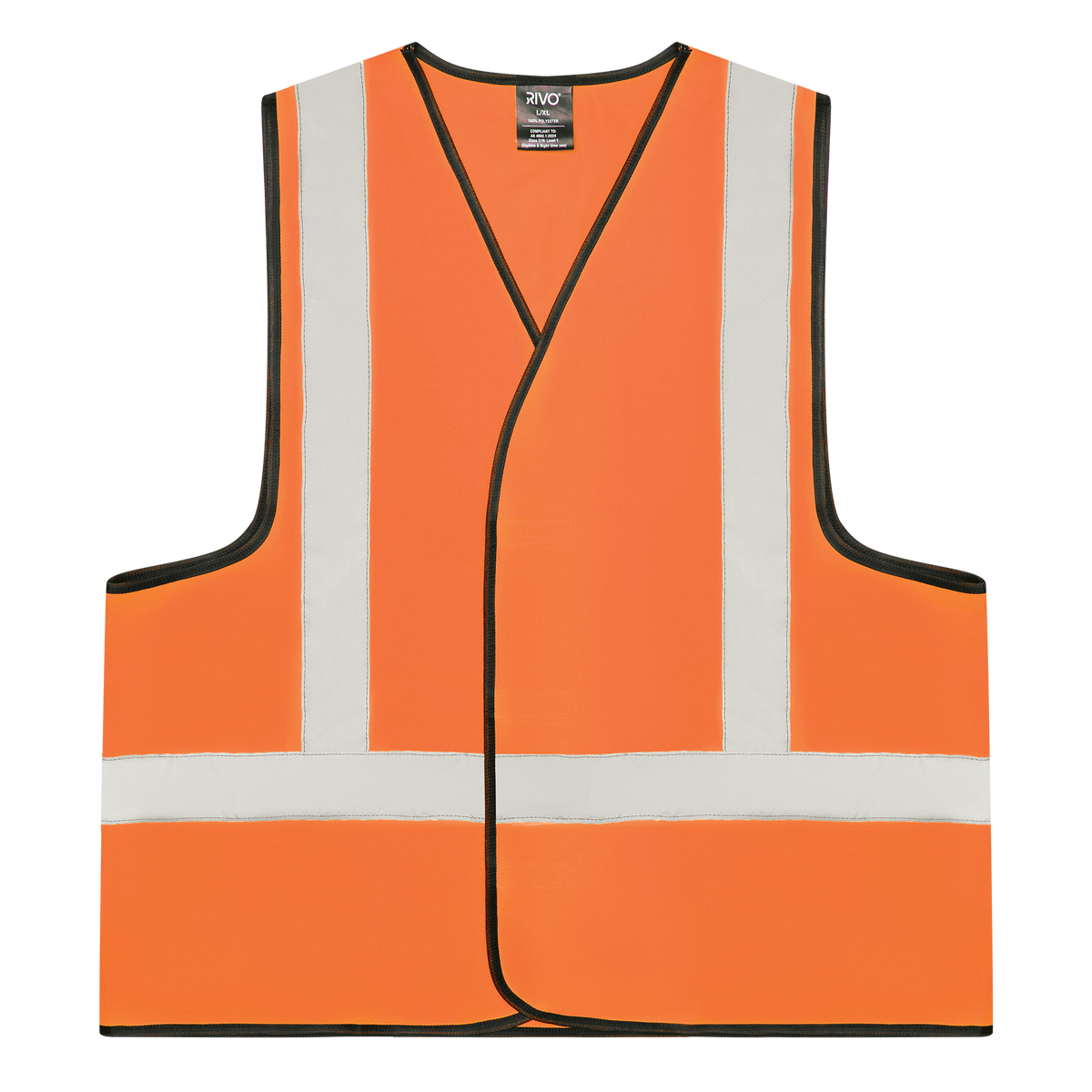 Hi-Vis H Pattern Taped Safety Vest | Orange or Yellow - view 1
