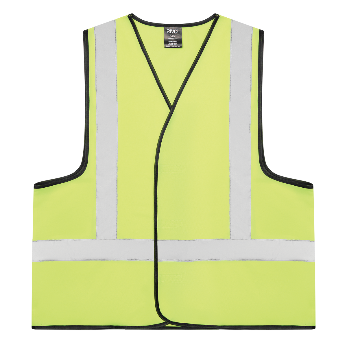 Hi-Vis H Pattern Taped Safety Vest | Orange or Yellow - view 2