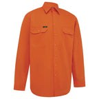 Hi Vis Lightweight Long Sleeve Adjustable Cuff Shirt - Workwear