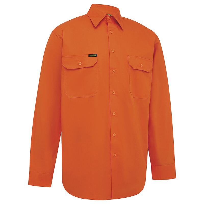Hi Vis Lightweight Long Sleeve Adjustable Cuff Shirt - Workwear