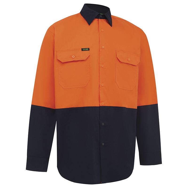 Hi Vis Lightweight Long Sleeve Adjustable Cuff Shirt - Workwear