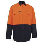 Hi Vis Lightweight Long Sleeve Adjustable Cuff Shirt - Workwear