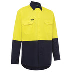 Hi Vis Lightweight Long Sleeve Adjustable Cuff Shirt - Workwear