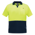 Hi-Vis Micromesh Short Sleeve Polo | Yellow/Navy