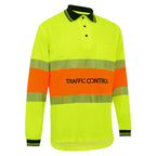 Hi Vis Traffic Control Long Sleeve Polo - Technical