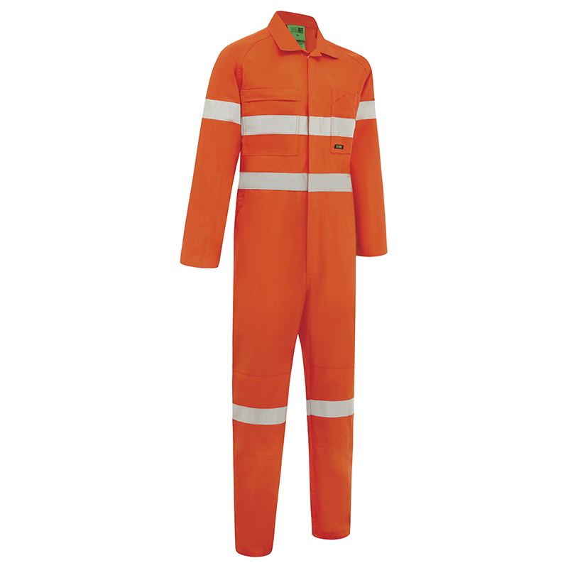 Hi Vis Tropical Lightweight Taped Coverall With Zip Closure - Workwear