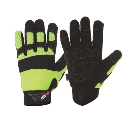 Hi Vis Yellow Work Gloves - Hands
