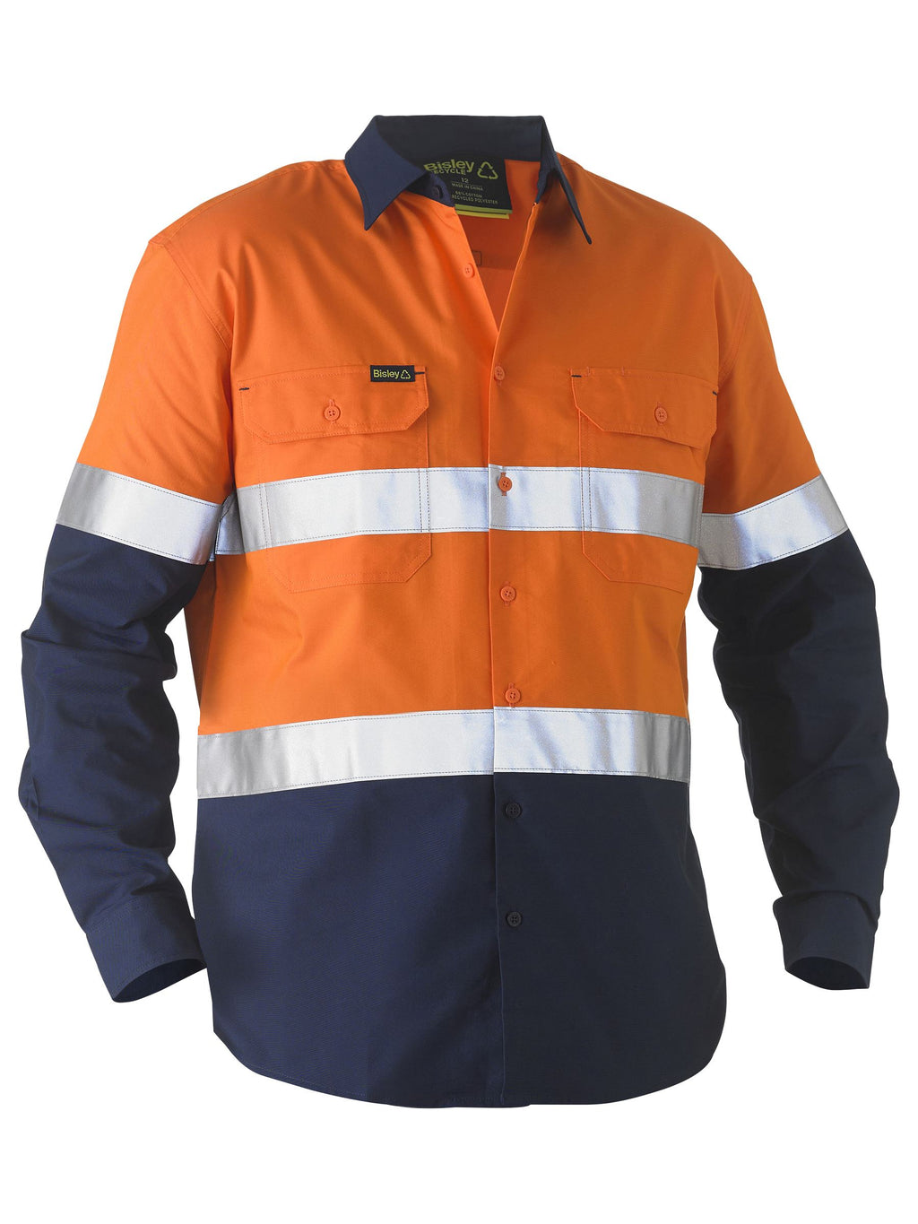 Men's Recycled Hi Vis Taped Drill Shirt - Men's
