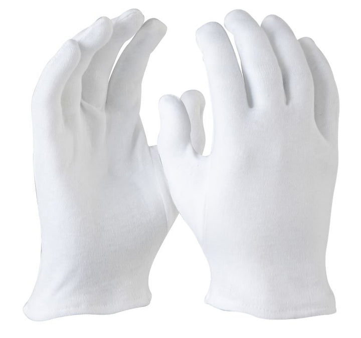Mens Interlock Cotton Glove with Hemmed Cuff - Large - Safety Gloves