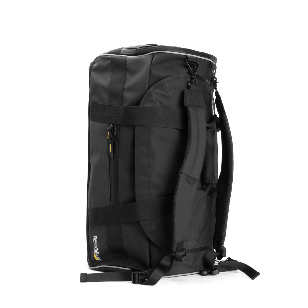 Rugged Xtremes OFFSHORE DUFFLE WITH BACKPACK STRAPS 650 x 370mm 70ltr BLACK 2.2kg NEW 2024