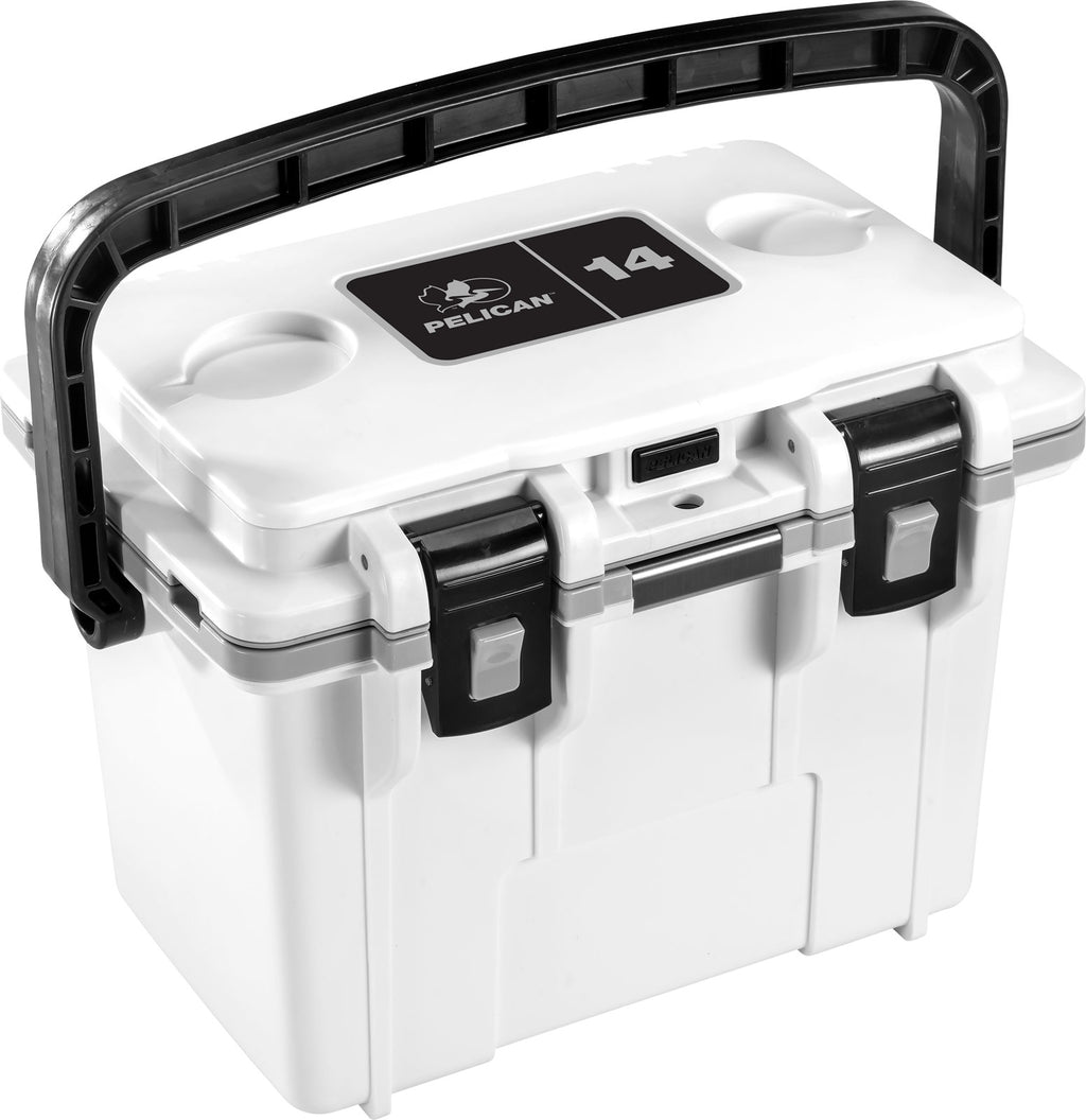 Pelican 14QT Personal Cooler Wht/gry