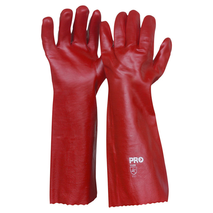 45cm Red PVC Gloves Large | PIP