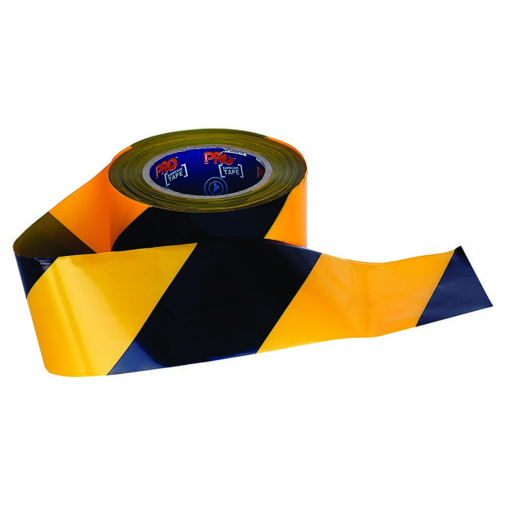Barricade Tape - 100M X 75mm Yellow / Black | PIP