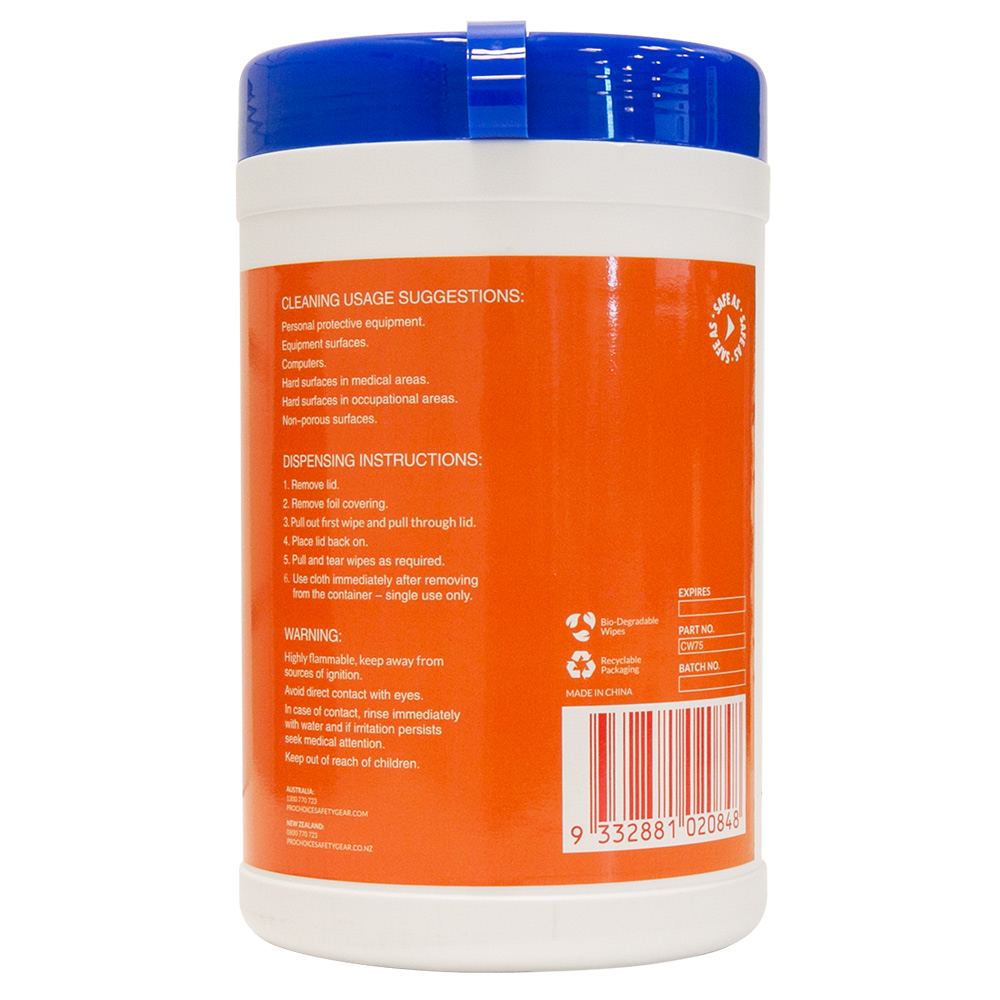 Isopropyl Wipes 75 Wipe Canister | PIP, view 2