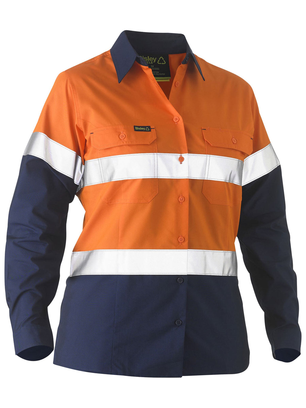 Recycled Two-Tone Hi-Vis Drill Shirt - Men's