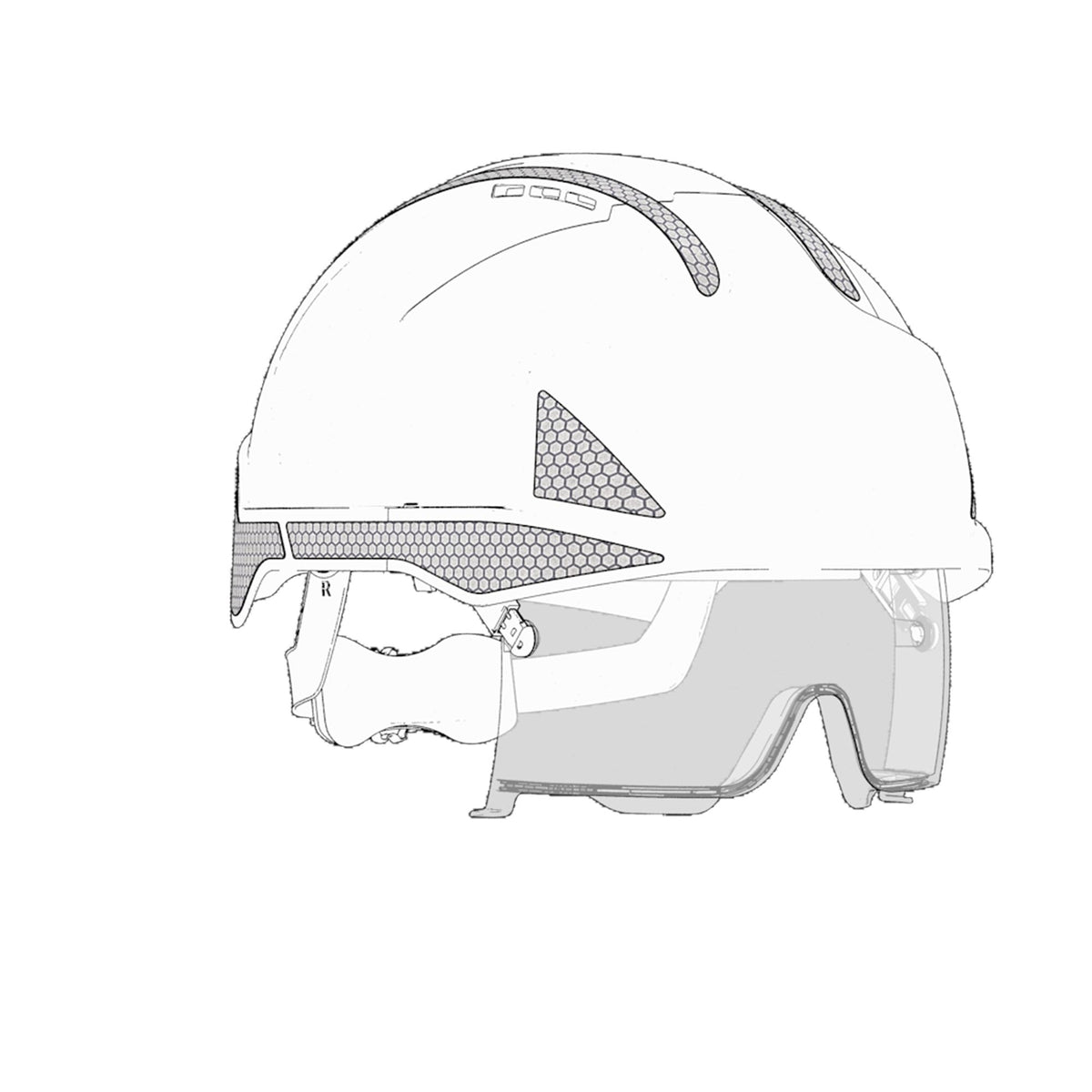 Reflective Decal Pack for Safety Helmets - Protective Headwear