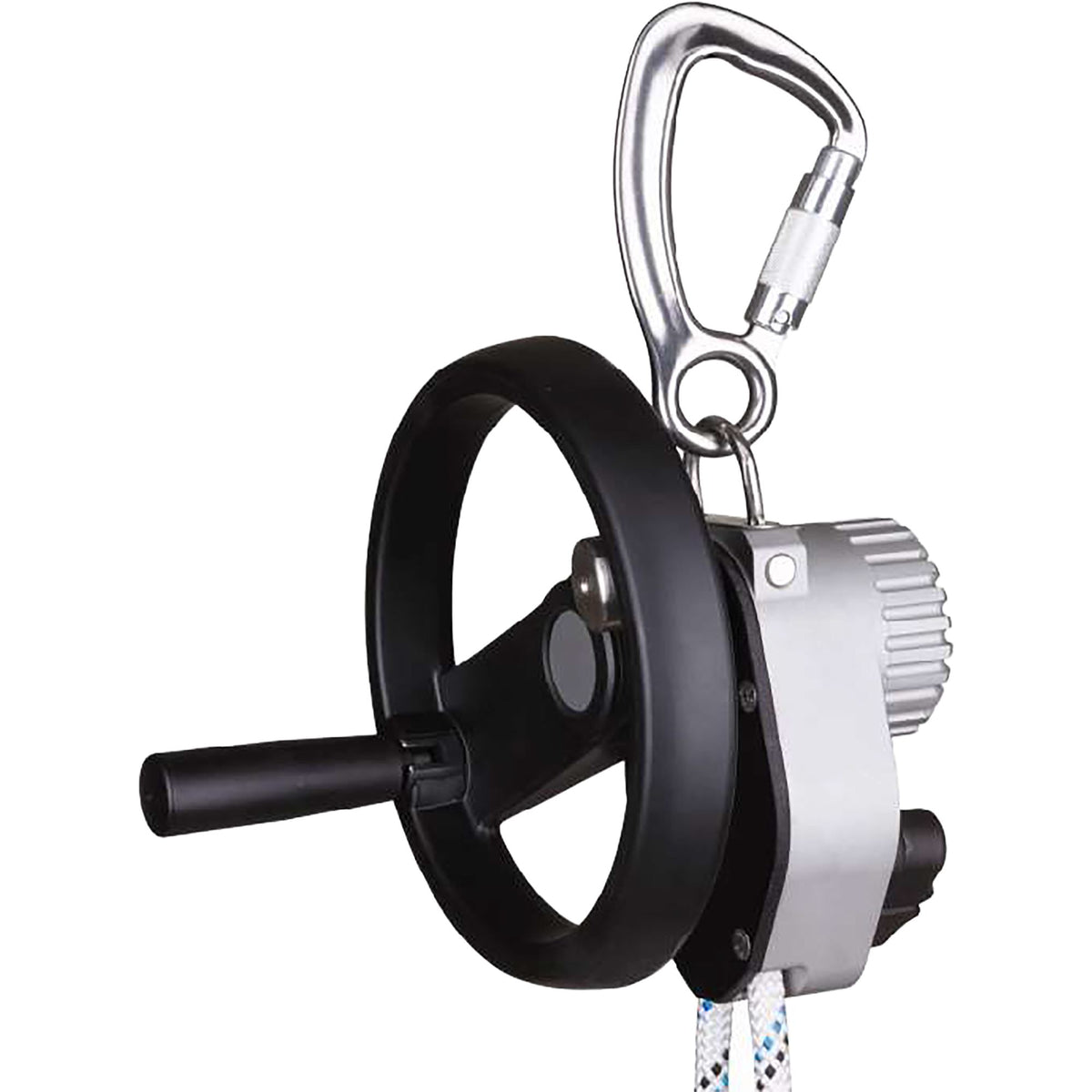 Rescue descent device with hoist and handle - Rescue