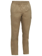 Stretch Cotton Drill Elastic Waist Cargo Work Pant - Men's