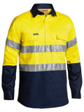 Taped Hi Vis Closed Front Drill Shirt - Men's