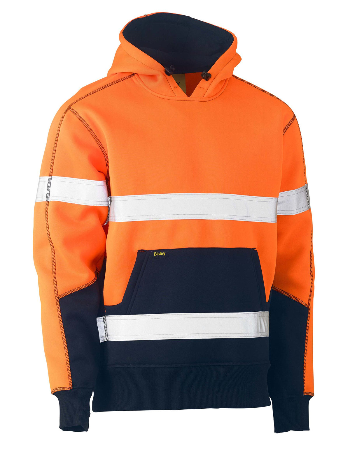 Taped Two Tone Fleece Hoodie Pullover - Men's