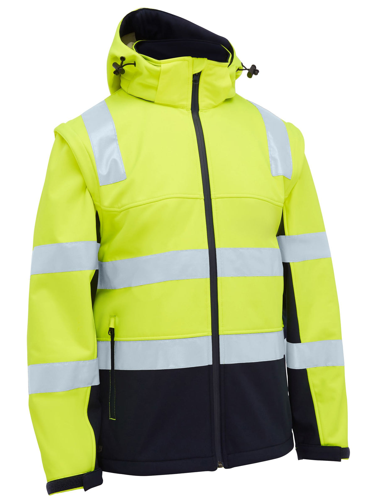 Two Tone Hi Vis 3 in 1 Soft Shell Jacket - Men's