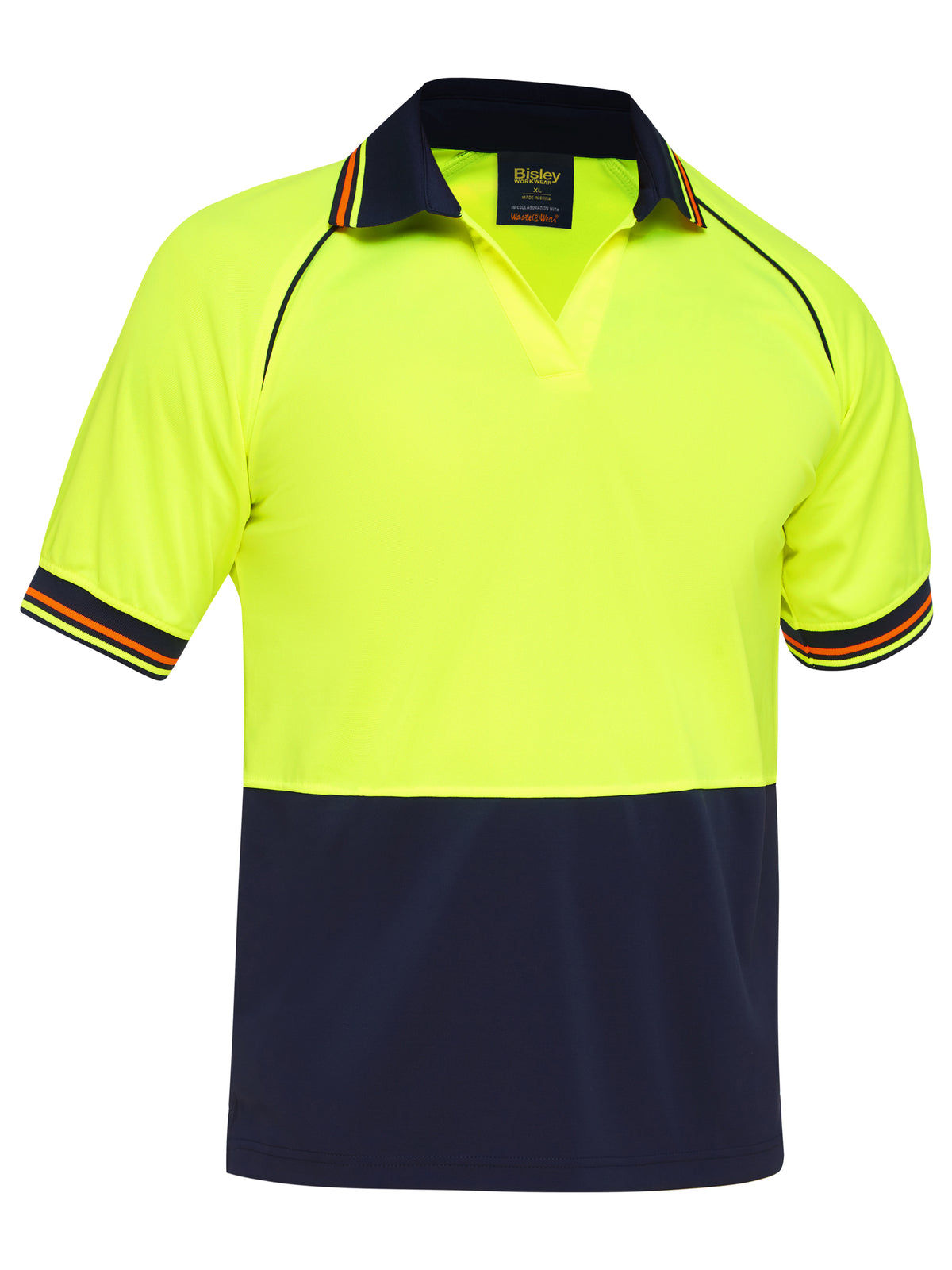 Two Tone Hi Vis V-Neck V-Neck Polo - Men's