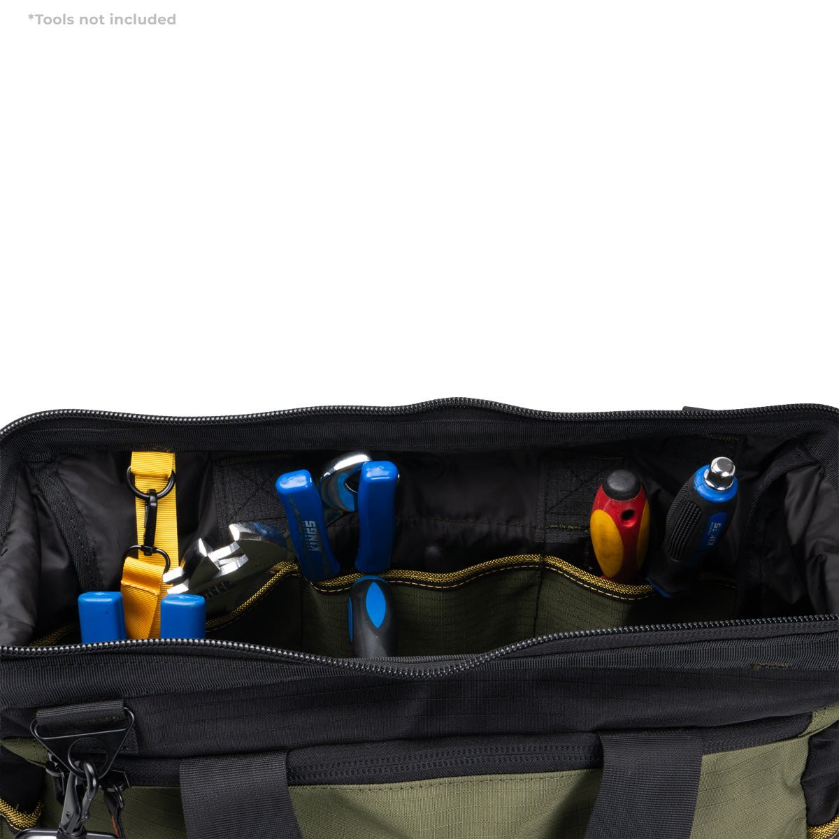 Rugged Xtremes Wide Mouth Canvas Service Tote 35L - Green/Black - view 3