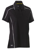 Women's Cool Mesh Polo with Reflective Piping - Women's