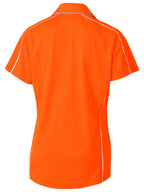Women's Cool Mesh Polo with Reflective Piping - Women's