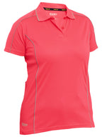 Women's Cool Mesh Polo with Reflective Piping - Women's