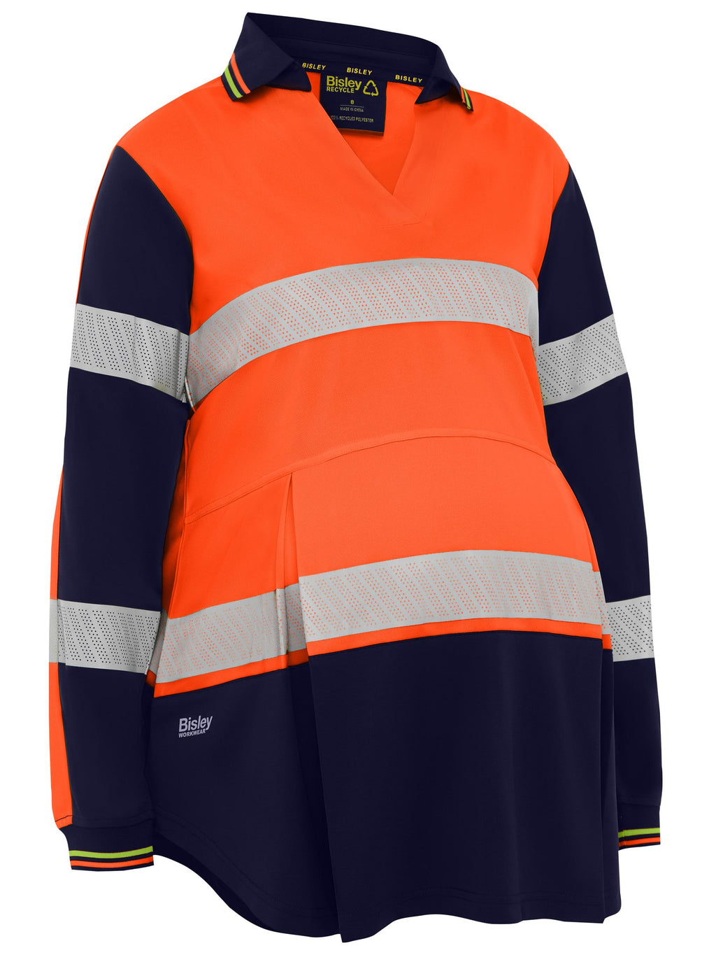 Women's Recycled V-Neck Maternity Hi Vis Polo - Women's