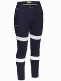 Women's Stretch Cotton Pants with Reflective Tape - Women's
