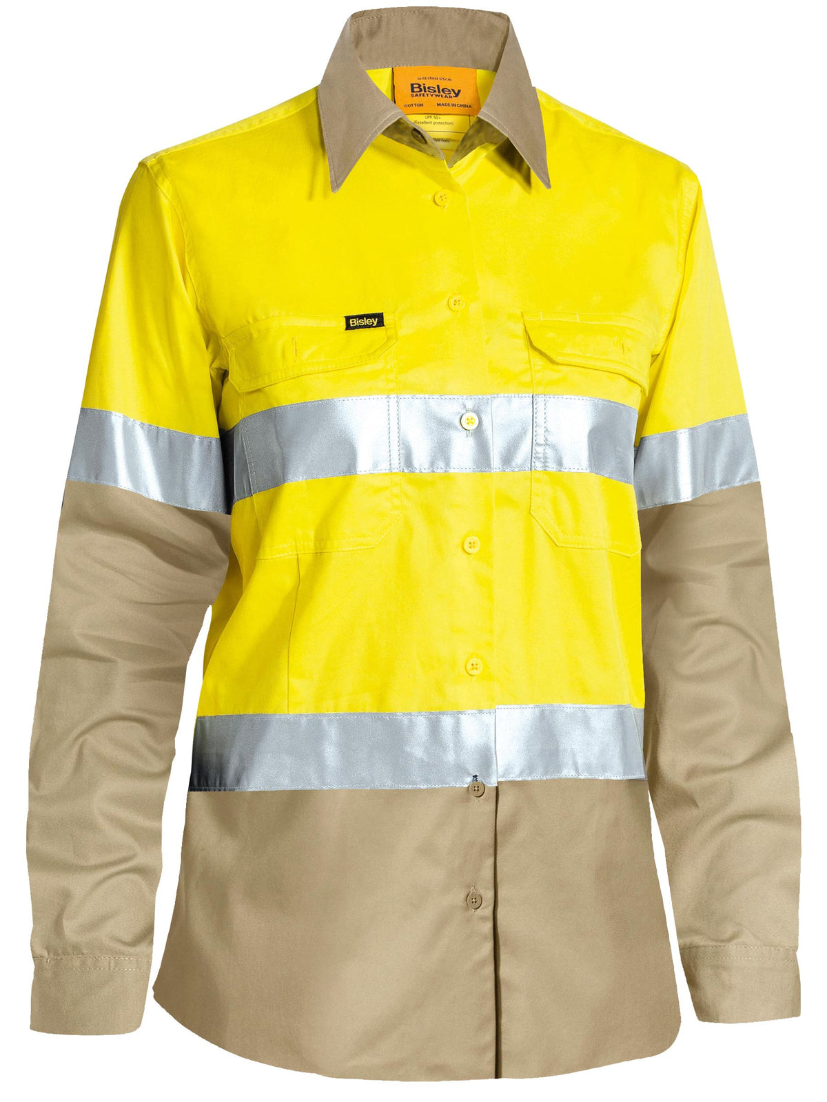 Women's Taped Hi Vis Cool Lightweight Drill Shirt - Women's