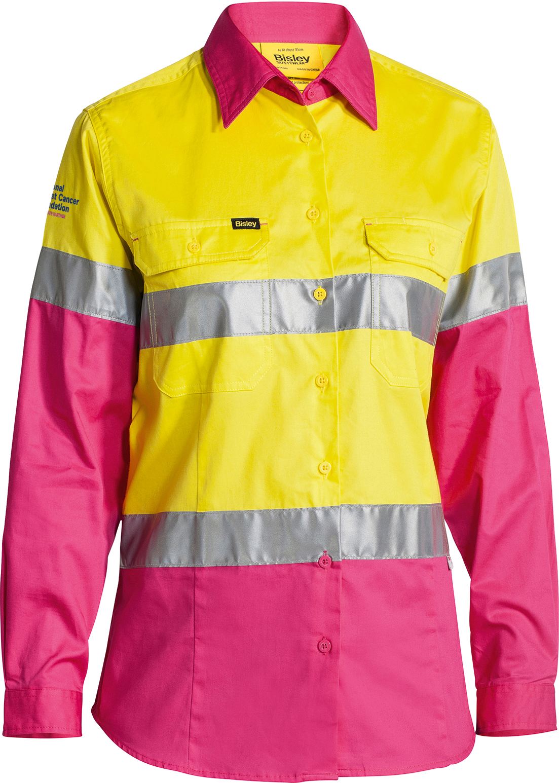 Women's Taped Hi Vis Cool Lightweight Drill Shirt - Women's