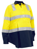 Women's Taped Two Tone Hi Vis Maternity Shirt - Women's