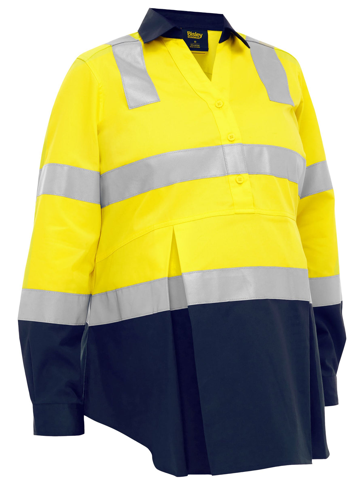Women's Taped Two Tone Hi Vis Maternity Shirt - Women's