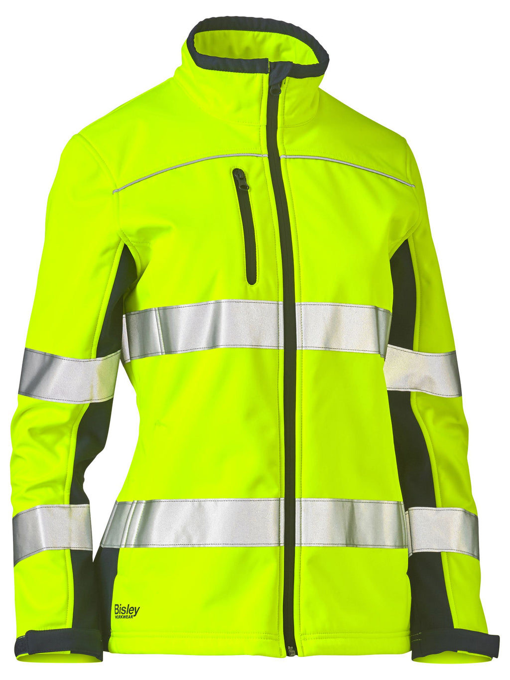 Women's Taped Two Tone Hi Vis Soft Shell Jacket - Women's