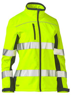 Women's Taped Two Tone Hi Vis Soft Shell Jacket - Women's