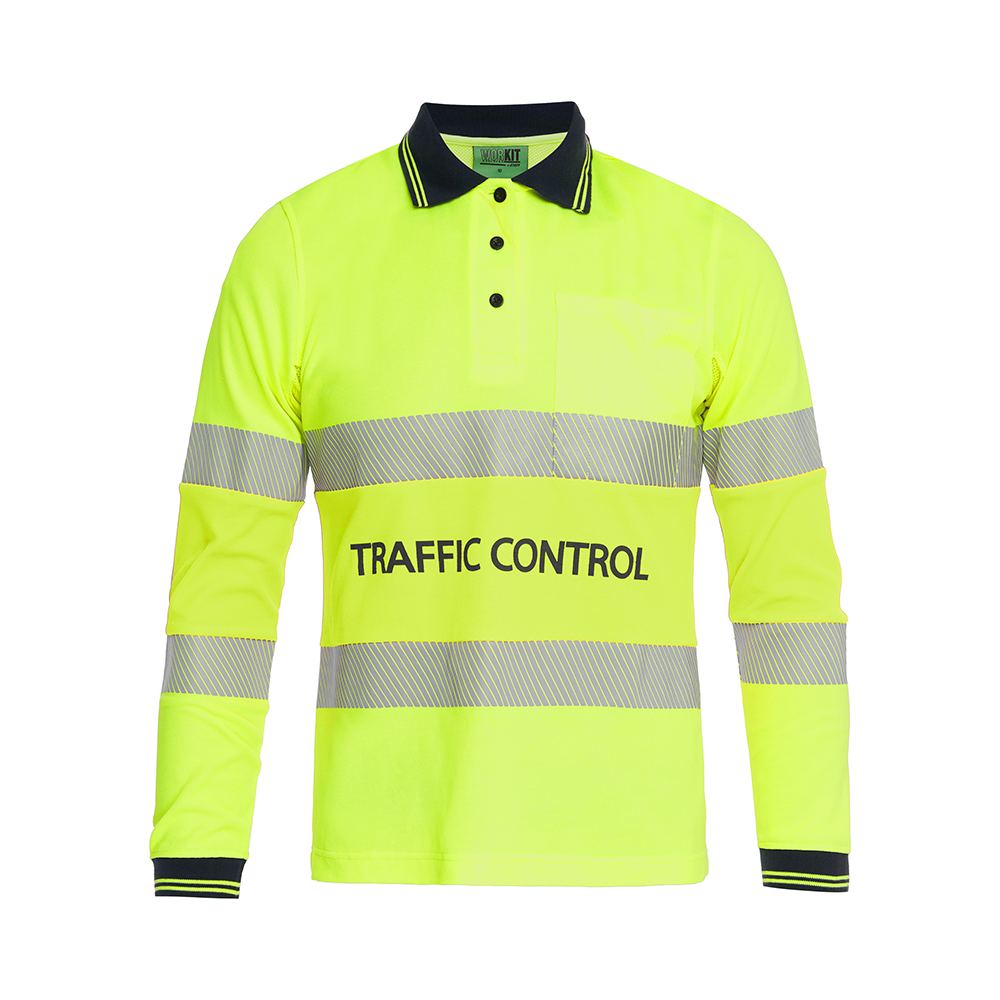 Women's Traffic Control Hi Vis Long Sleeve Polo Shirt - Technical