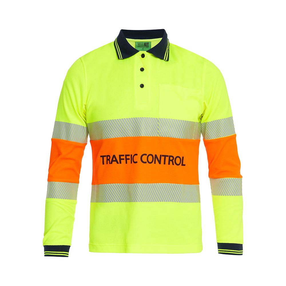 Women's Traffic Control Hi Vis Long Sleeve Polo Shirt - Technical
