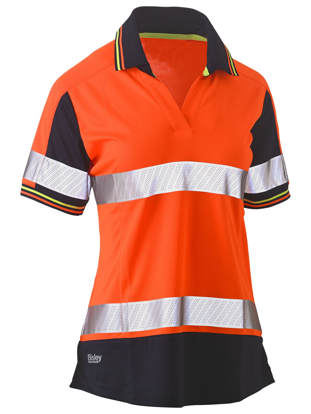 Women's Two Tone Hi Vis V-Neck Polo - Women's