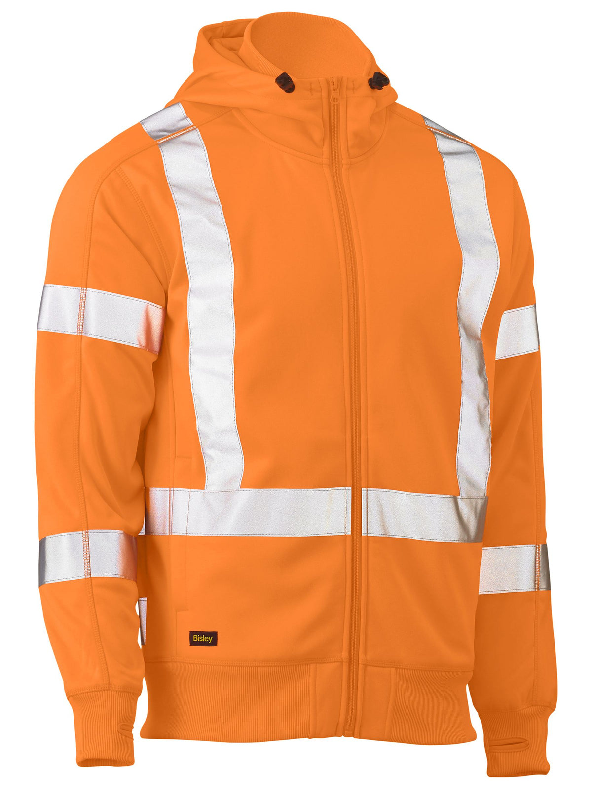 X Taped Hi Vis Zip Front Fleece Hoodie - Men's