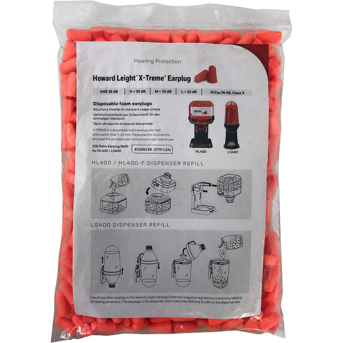 X-Treme Uncorded Earplugs Refill Bag - Ear Plugs